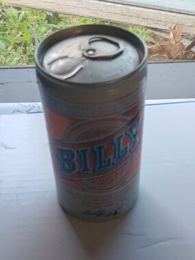 BILLY BEER Vintage Pull Tab Beer Can Billy Carter Red White Empty 12oz 5in